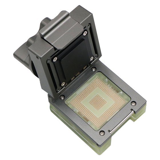 Semiconductor test socket with spring-probe contact array